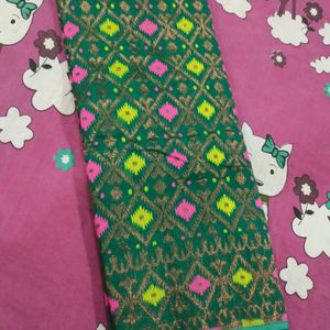 Brand new Jamdani Sari Copper zari Allover Work