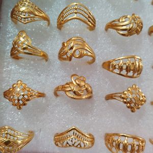 Artificial Gold Polish  Rings Free Size