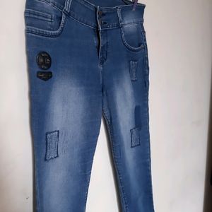 Mid Rise Slim Fit  Two Button Jeans Waist Size 32