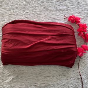 Maroon Ready-Made Saree (Women)