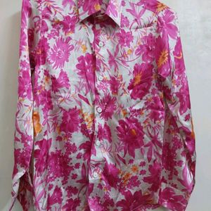 Unisex Satin Pink Shirt