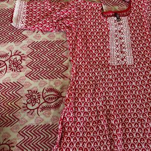 Cotton Chikan Kari Kurta