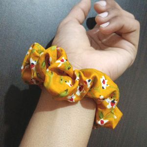 Yellow Beautiful Scrunchie