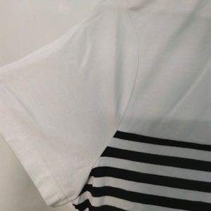 Shein Black And White T-shirt Dress