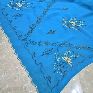 Saree Georgette Blue 💙 Colour