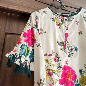 Floral print tunic kurta