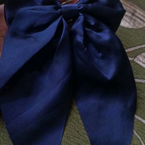 Blue Hair Bow Clips