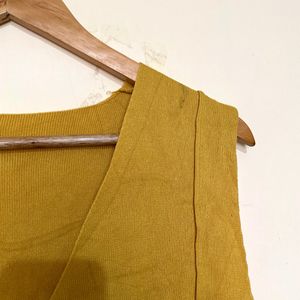 Mustard Sleeveless Top