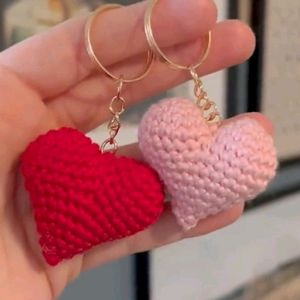 Crochet Heart Keychain ❤️💗