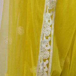 Yellow Embroidery Dupatta