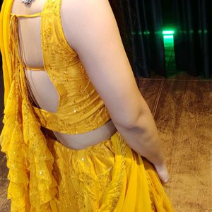 Designer Lahnga With Sexy Blouse And Dupatta