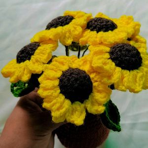 Crochet Sunflower 🌻 With Pot