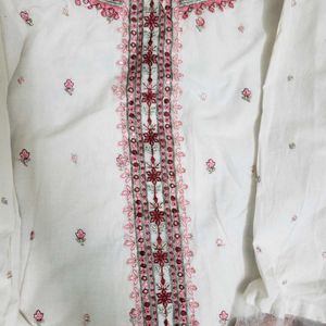 Pure Cottonwith Soft Dupatta 1 Inch Margin No Flaw