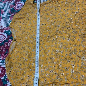 Yellow Flower Printed Frock