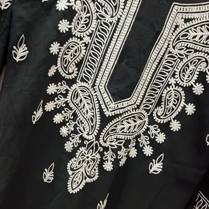 Chicken Kari Black Transparent Kurta