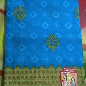 Sharda Brand Pure Cotton Saree For Daily Wear