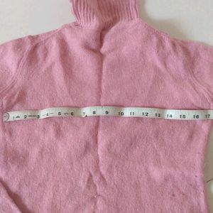 High Neck Pink Sweater