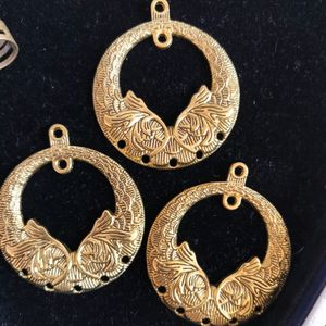 Gold Polish Big Size Pendants For Jewellery Making