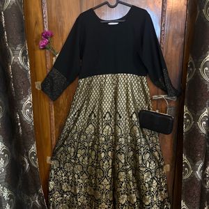 Black Bibbojan Anarkali Kurti