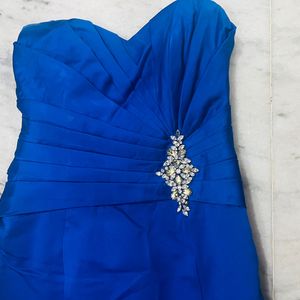 Royal Blue Off Shoulder Dress