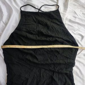 Zara Premium Quality Textured Draped Mini Dress