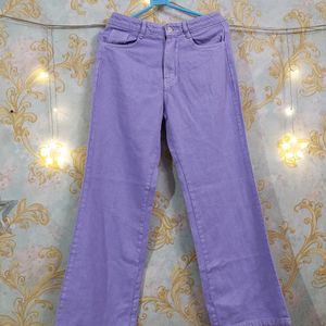 Wide Leg Lavender Jeans