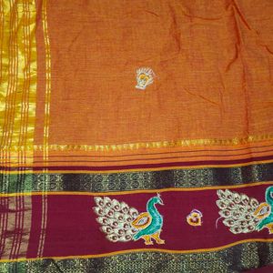 Cotton Pattu Saree With Blouse