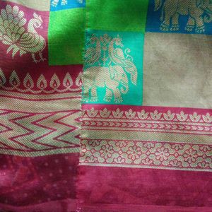 Gujrati Patola Style Saree With Blouse