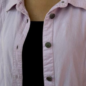 DENIM BUTTON DOWN DRESS|SHRUG/Zudio