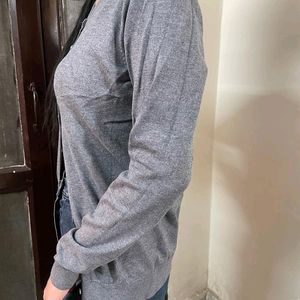 Grey Polycotton Sweater.