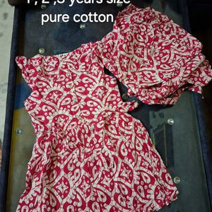 Pure Cotton Frock For Kids