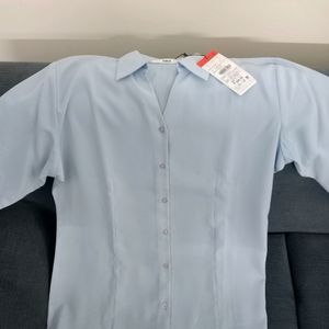 🔥 Sale 🛍️🔥Sky-blue Formal Shirt With Buttons
