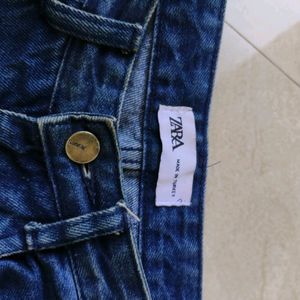 Zara Dark Blue Straight Fit Jeans