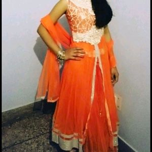 Orange Colour Gown