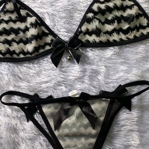 Cute Kitten Fur Fabric Intimate Bikini Set 👙