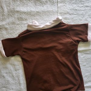 Korean Brown Crop Top