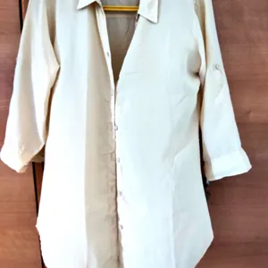 Cream Colour Half Sleeve Classic Shirt