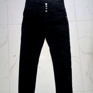 High Waist Black Jeans