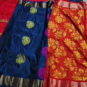 Saree With Maggam Work Blouse