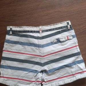 Multicolor Denim Shorts