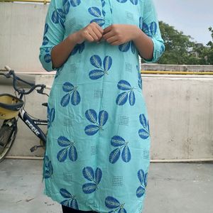 Blue Long Kurti