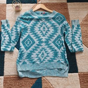 Blue Size Small Long Sleeve Women Sweatshirt