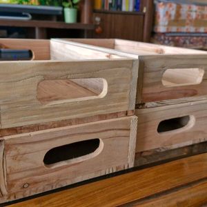 Set Of 4 Rectangular Baskets