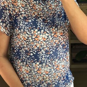 Blue Floral Top