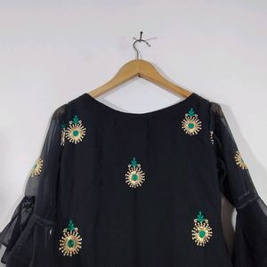 Black Butterfly Handmade Kurta(women)