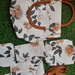 Floral Print Latest Bag 5pc Collection