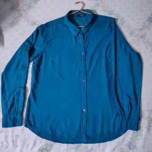 Solid Shirt Blue Teal