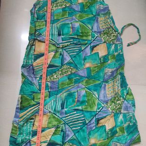 Sleeveless Dress Knee Length L Size