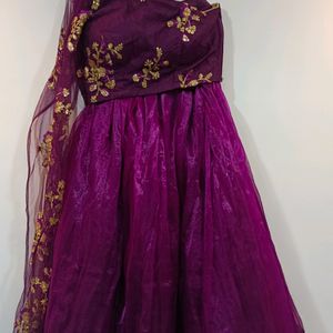 One Shoulder Designer Lehenga