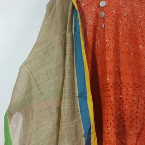 Kurta With Inner And Dupatta